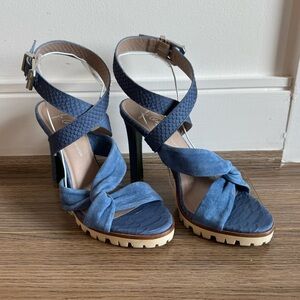 Lisa for Donald J. Pliner Snakeskin Platform Heels